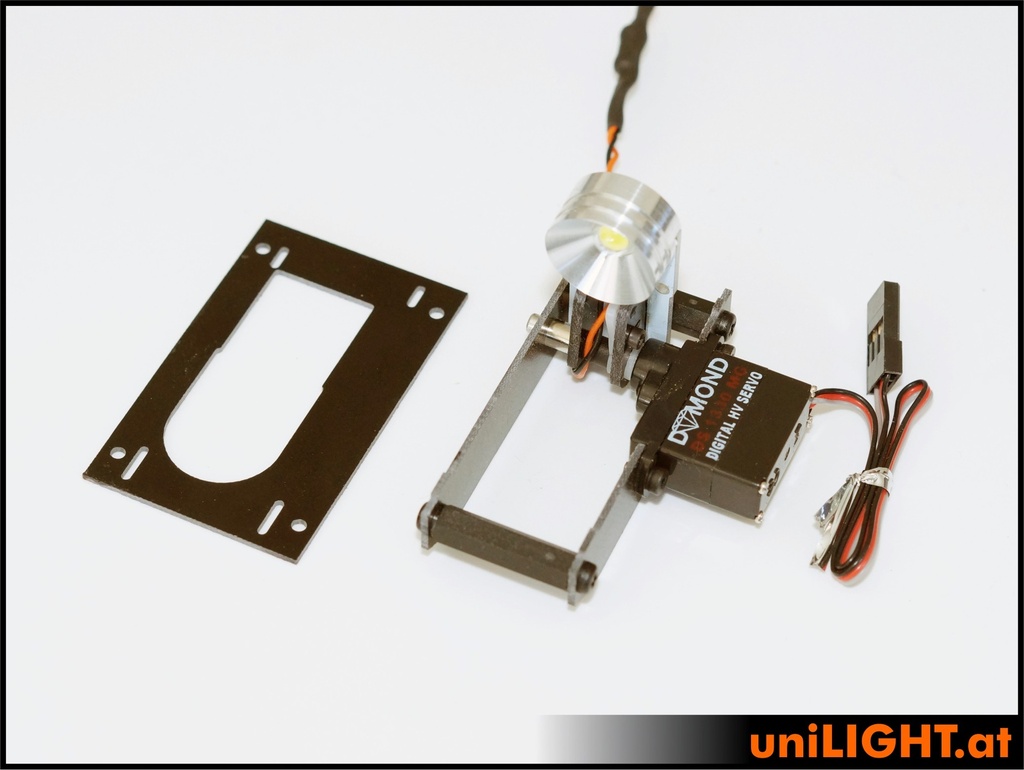 
16mm Klappscheinwerfer, 4W, HV