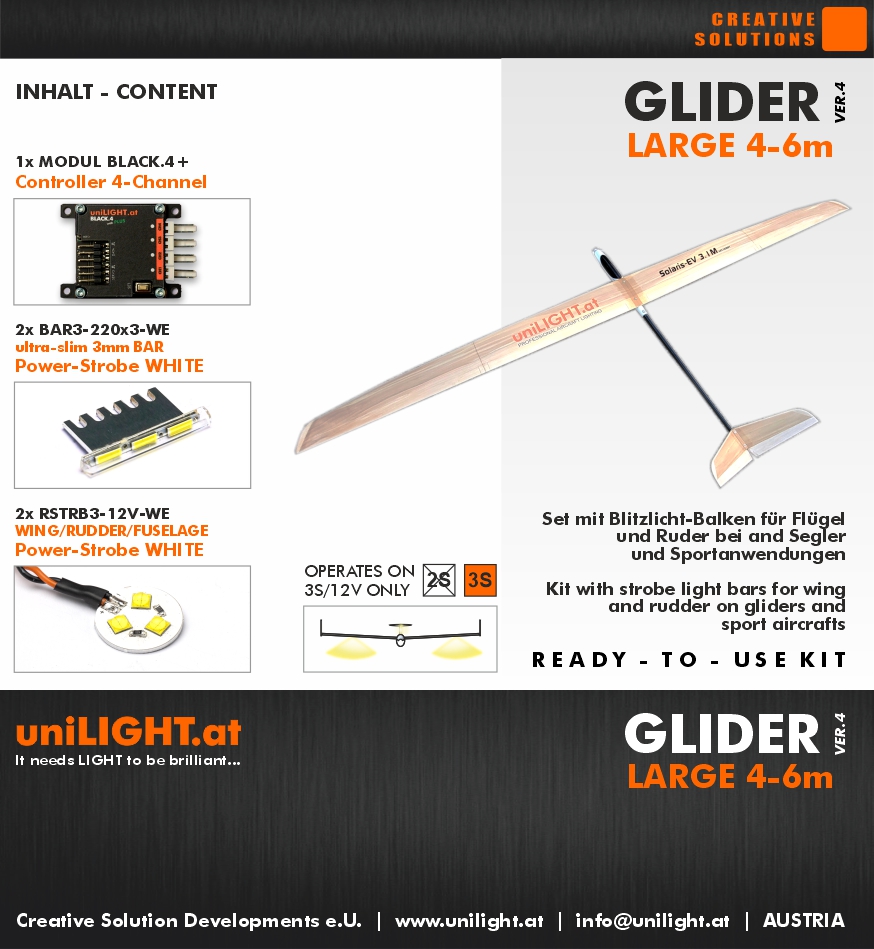 GLIDER-Large Strobe lighting set Gen.4