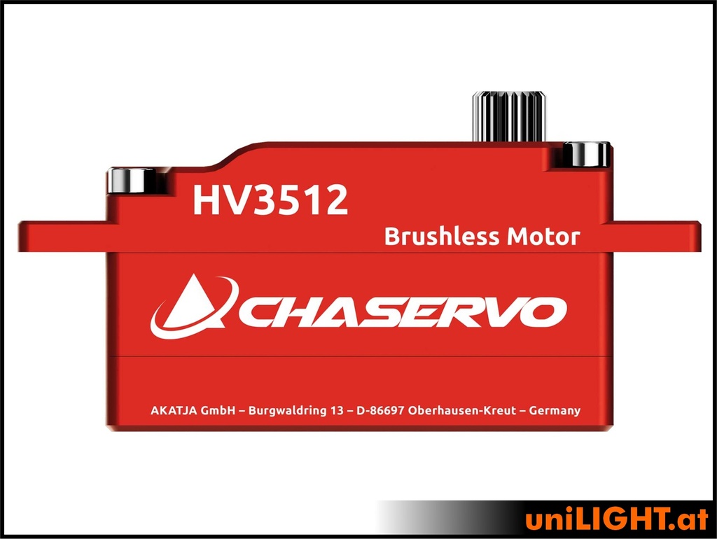 CHASERVO HV3512 25T low profile HV Brushless Servo (VERTIKAL)