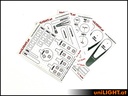 Self-adhesive cut-out templates for uniLIGHT lights