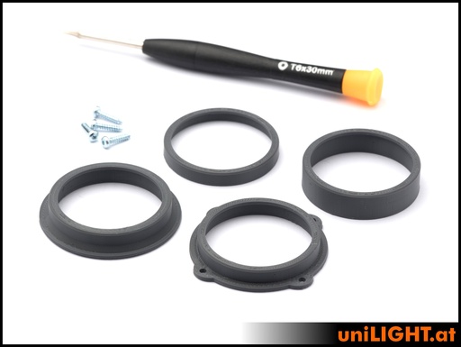 Mounting set for 40mm spotlights