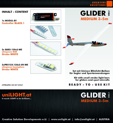 [SET-GLIDER-M3] GLIDER-Medium lighting set