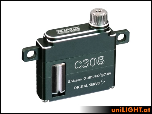 [C308] 6mm Wing Servo C308, HV, ALU, MG