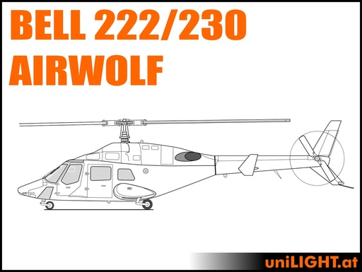 [BND-Bell222-8-AIR] Bell222-230 (1:8, 1.8m, AIRWOLF)