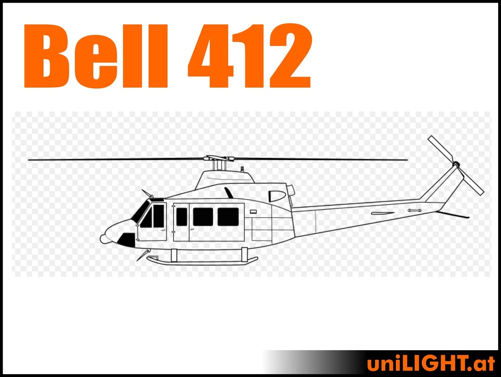 Bell 412 (1:6, 2.4m, BASIC) | uniLIGHT.at
