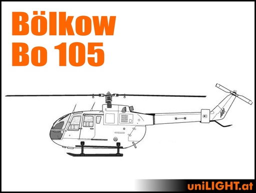 [BND-Bo105-4-CIV] Bölkow Bo 105 (1:4, 2.8m, CIVIL/SPORT)