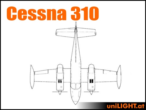 [BND-Cessna310-4-CIV] Cessna 310 (1:4, 3m, CIVIL/SPORT)