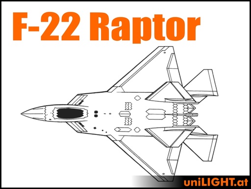 [BND-F22-12-CIV] F-22 Raptor (1:12, 1.6m, CIVIL/SPORT)