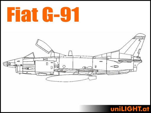 [BND-FiatG91-7-CIV] Fiat G91 (1:7, 1.2m, CIVIL/SPORT)