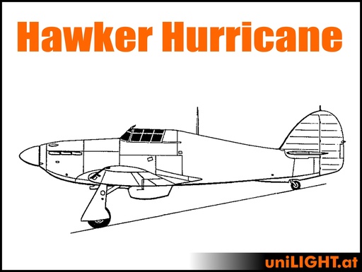 [BND-HawkerHurricane-6-CIV] HAWKER Hurricane  (1:6, 2m, CIVIL/SPORT)