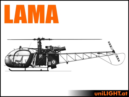 [BND-LAMA-4-STA] LAMA SA 315 or BELL 47 (1:4, 3m, STANDRD)