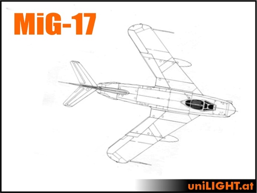 [BND-MiG17-3.5-CIV] Mikojan-Gurewitsch MiG-17 (1:3.5, 3.3m, CIVIL/SPORT)