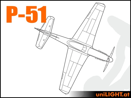 [BND-P51Mustang-6-CIV] North American P-51 Mustang (1:6, 1.8m, CIVIL/SPORT)