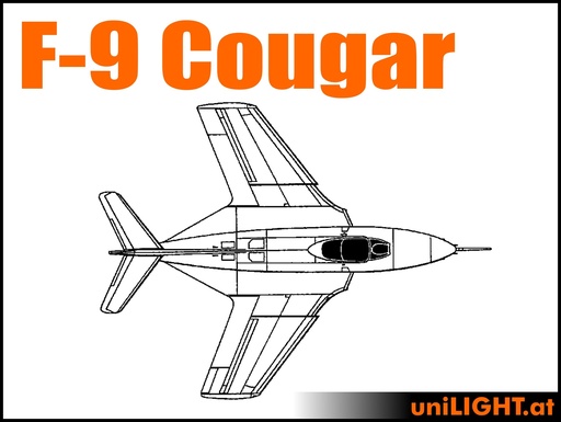 [BND-F9-5-STA] Grumman F9 Cougar (1:5, 2.2m, STANDRD)