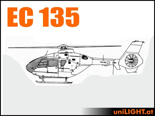 [BND-EC135-8-BAS] Eurocopter EC 135 (1:8, 1.25m, BASIC)
