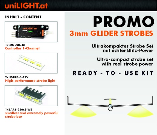 [SET-PROMO-GLIDER3] GLIDER-PROMO Beleuchtungsset