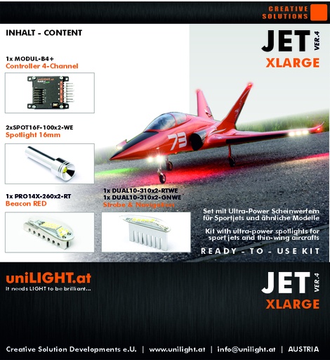 [SET-JET-XL4] Set für Sport-Jets XLARGE(2.5m-3.5m) Gen.4