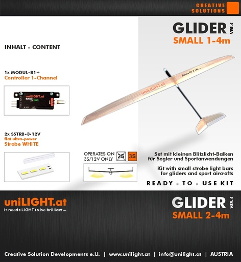 [SET-GLIDER-S4] GLIDER-Small Beleuchtungsset Gen.4